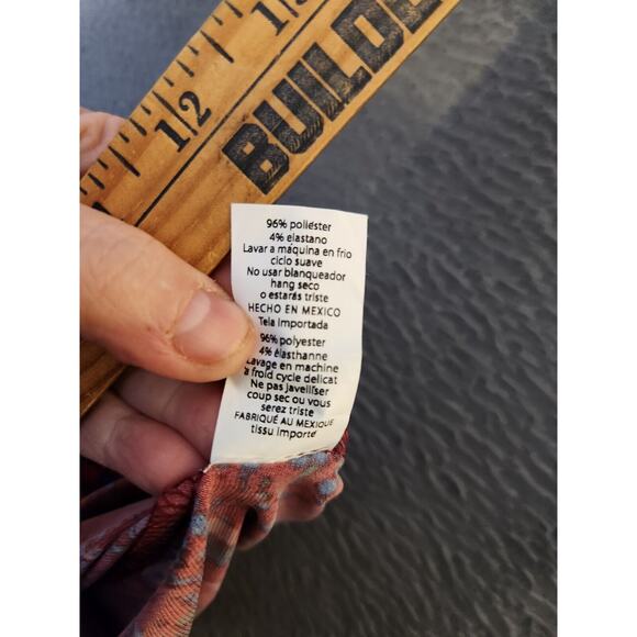 LuLaRoe Madison Skirt Women's Size 3XL Red Blue‎ Pleated Pockets Stretch NWT - Picture 7 of 7